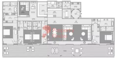 Plattegrond van 4 slaapkamers in Armani Beach Residences