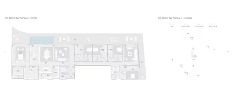 Plattegrond van 5 slaapkamers in Armani Beach Residences
