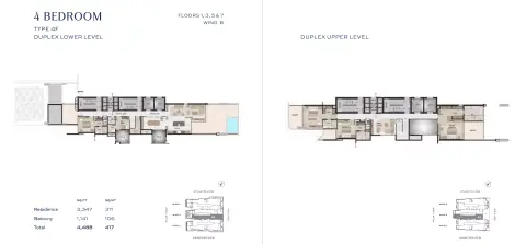 Plattegrond van 4 slaapkamers in Vitalia