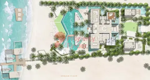 Plattegrond van 6 slaapkamers in Amali Island