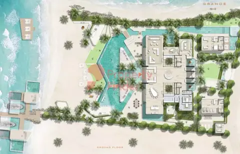 Plattegrond van 8 slaapkamers in Amali Island