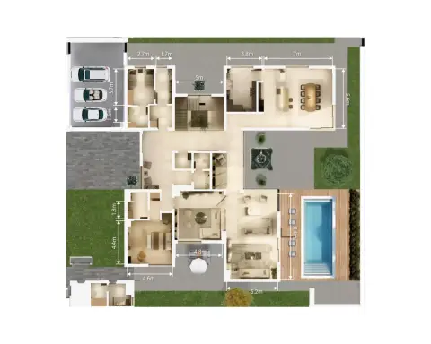 Plattegrond van 6 slaapkamers in Vitalon at Athlon