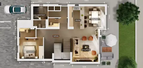 Plattegrond van 4 slaapkamers in Milon at Athlon