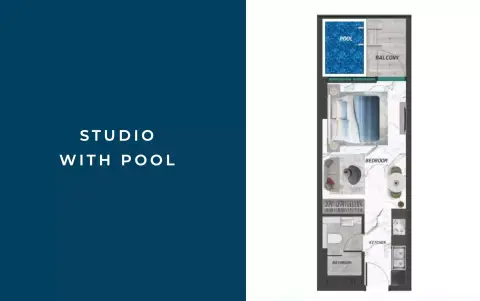 Plattegrond van Studio in Samana Lake Views