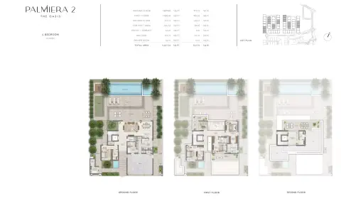 Plattegrond van 4 slaapkamers in Palmiera 2 at The Oasis