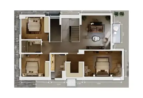 Plattegrond van 4 slaapkamers in Zeston at Athlon