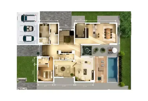 Plattegrond van 5 slaapkamers in Zeston at Athlon