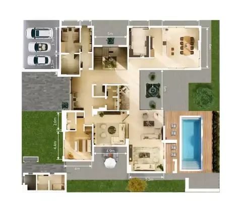 Plattegrond van 6 slaapkamers in Zeston at Athlon