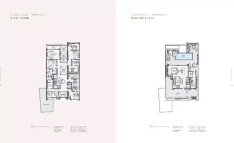 Plattegrond van 6 slaapkamers in Monaco Mansions