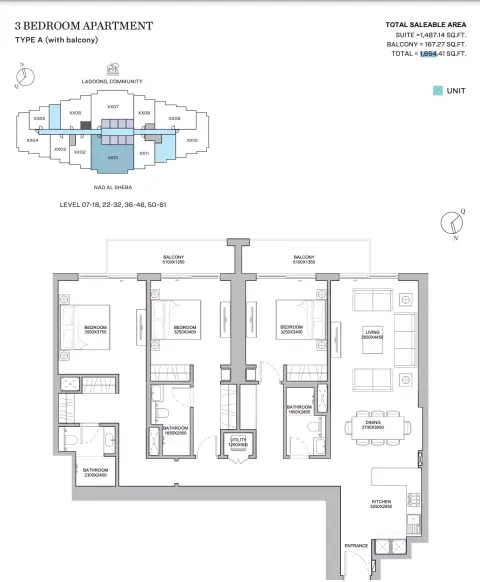 Plattegrond van 3 slaapkamers in 320 Riverside Crescent