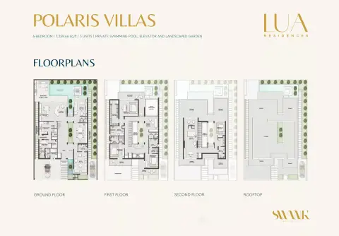 Plattegrond van 6 slaapkamers in Lua Residences