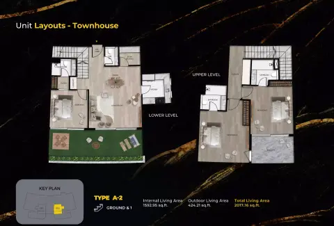 Plattegrond van 3 slaapkamers in Lincoln Star Residence