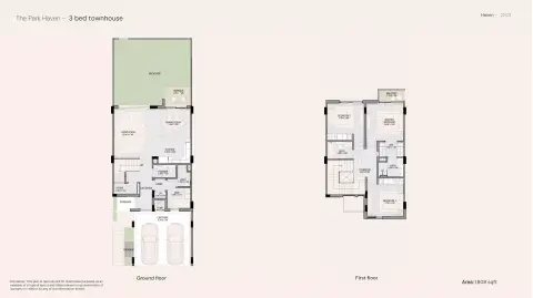 Plattegrond van 3 slaapkamers in Haven By Aldar