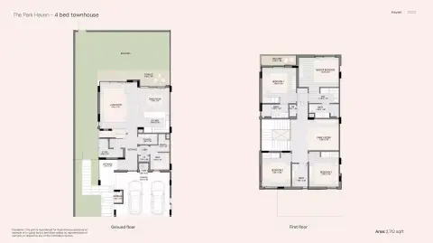 Plattegrond van 4 slaapkamers in Haven By Aldar