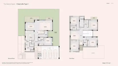 Plattegrond van 5 slaapkamers in Haven By Aldar