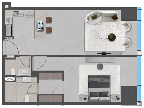 Plattegrond van 3 slaapkamers in Tiger Sky Tower