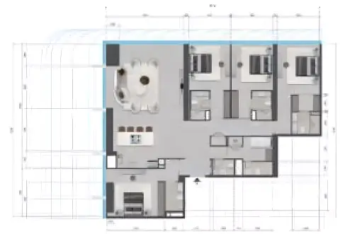 Plattegrond van 4 slaapkamers in Tiger Sky Tower
