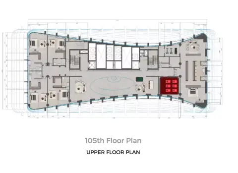 Plattegrond van 7 slaapkamers in Tiger Sky Tower