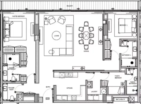 Plattegrond van 3 slaapkamers in Seacliff