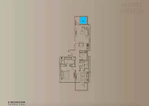 Plattegrond van 2 slaapkamers in Beverly Gardens
