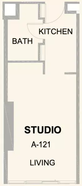 Plattegrond van Studio in Cove