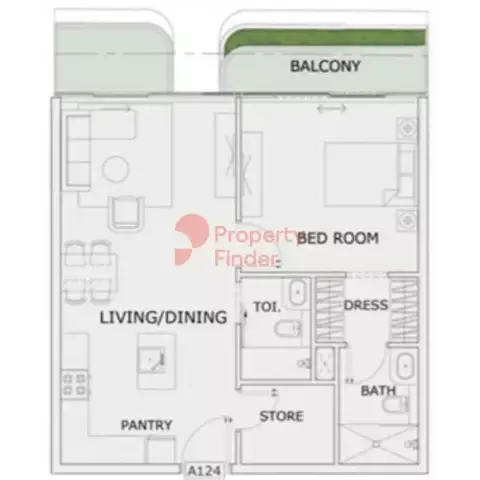 Plattegrond van 1 slaapkamer in 10 Oxford