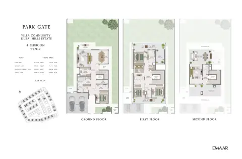 Plattegrond van 4 slaapkamers in Park Gate
