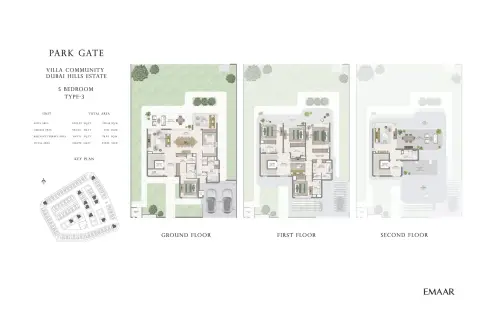 Plattegrond van 5 slaapkamers in Park Gate