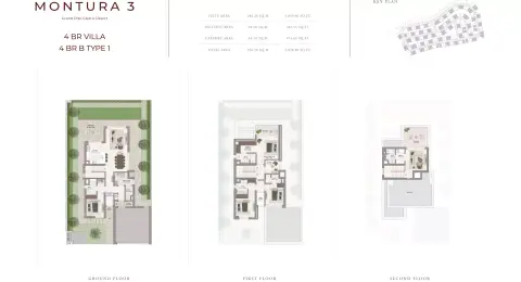 Plattegrond van 4 slaapkamers in Montura 3 at Grand Polo