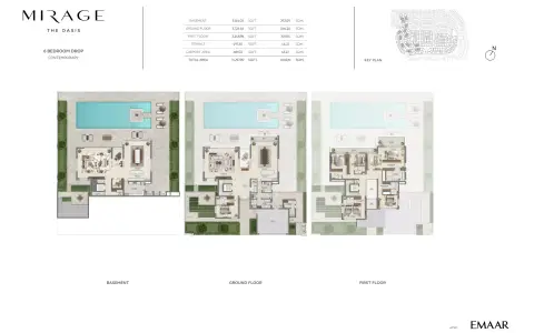 Plattegrond van 6 slaapkamers in Mirage The Oasis