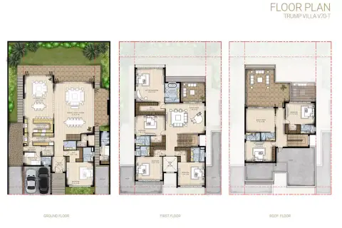 Plattegrond van 7 slaapkamers in Belair at The Trump Estates Phase 2