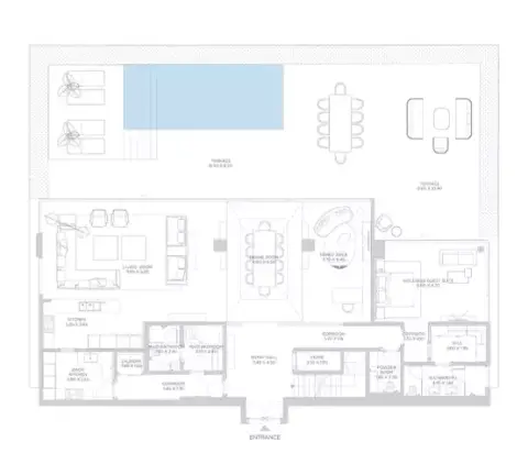 Plattegrond van 4 slaapkamers in Rixos Phase 2 By Nakheel