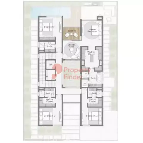 Plattegrond van 4 slaapkamers in The Sanctuary By Ellington
