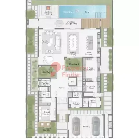 Plattegrond van 6 slaapkamers in The Sanctuary By Ellington