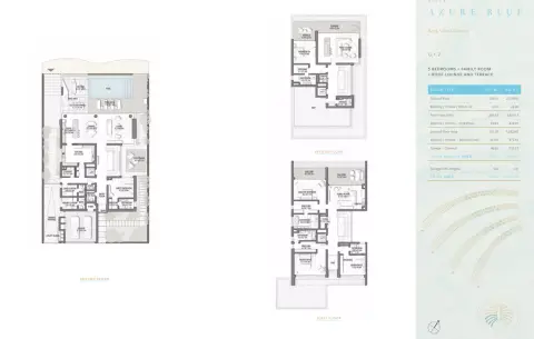 Plattegrond van 5 slaapkamers in Azure Blue Villas