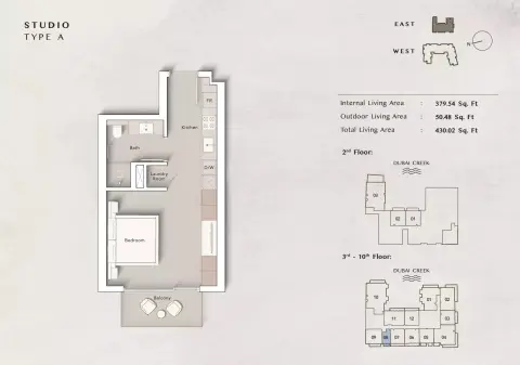 Plattegrond van Studio in Art Bay East