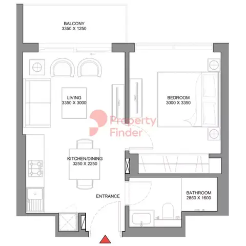 Plattegrond van 1 slaapkamer in 430 Riverside Crescent