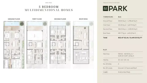 Plattegrond van 5 slaapkamers in Mag City Parks