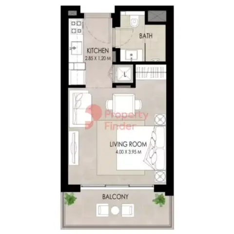 Plattegrond van Studio in Holland Gardens