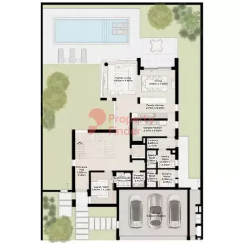 Plattegrond van 6 slaapkamers in Nad Al Sheba Gardens Phase 4 By Meraas