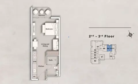 Plattegrond van Studio in Iraz Creek View By Iraz