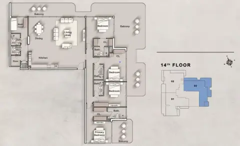 Plattegrond van 4 slaapkamers in Iraz Creek View By Iraz