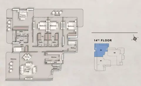 Plattegrond van 4 slaapkamers in Iraz Creek View By Iraz