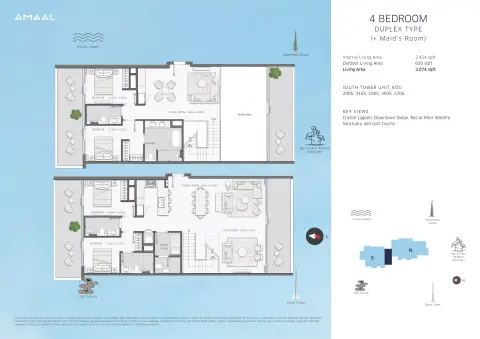 Plattegrond van 4 slaapkamers in Amaal 8