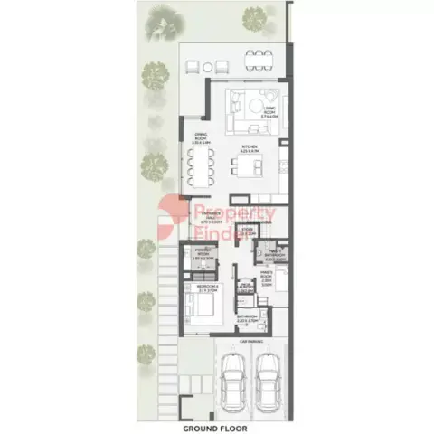 Plattegrond van 4 slaapkamers in Yasmina Villas
