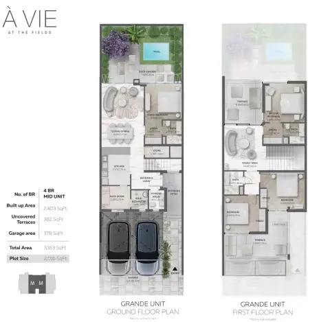 Plattegrond van 4 slaapkamers in Elie Saab À Vie By G&Co