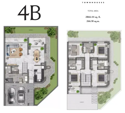 Plattegrond van 4 slaapkamers in MAG City Townhouses