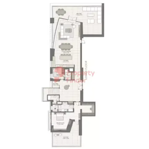 Plattegrond van 3 slaapkamers in LIV Waterside