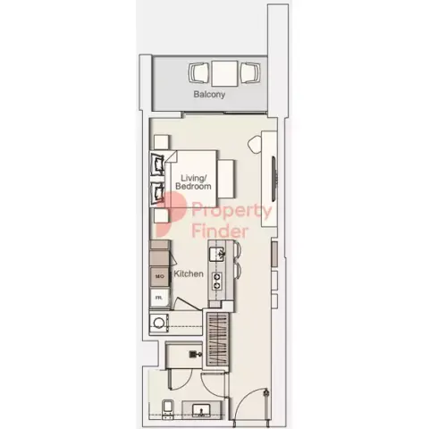 Plattegrond van Studio in Wilton Park Residences Phase 2 By Ellington