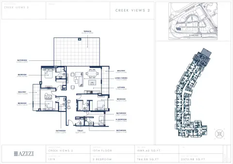 Plattegrond van 3 slaapkamers in Creek Views Phase 2